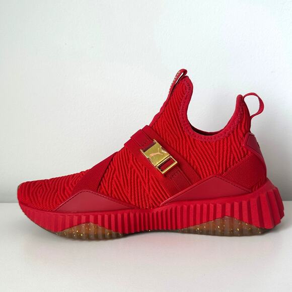 Puma Defy Varsity Mid Red Slip On Sneakers US 7.5 - Picture 2 of 13